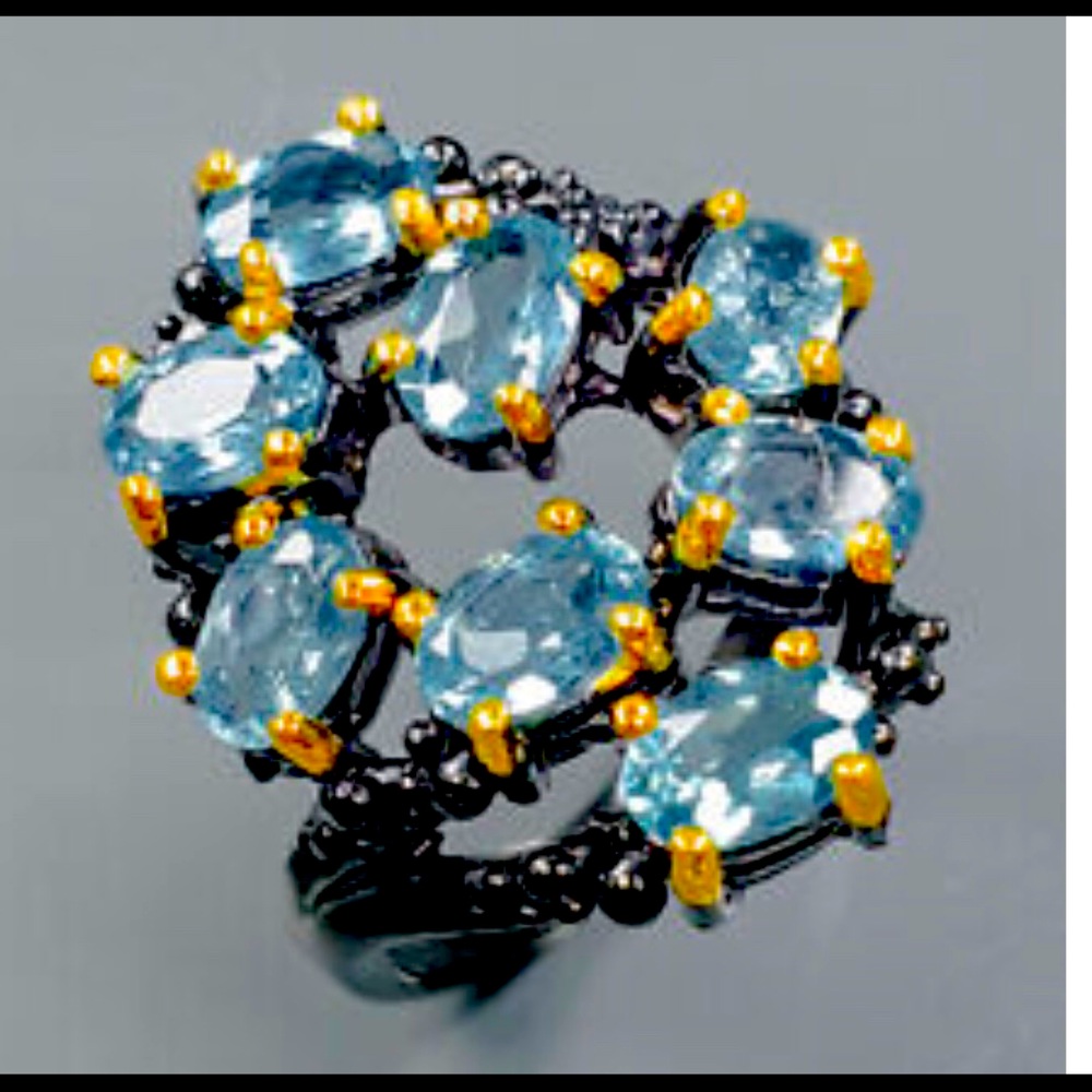 COPY - Expensive Natural Blue Apatite Ring